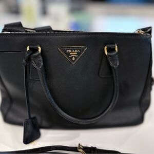 Prada Black Saffiano Leather Satchel